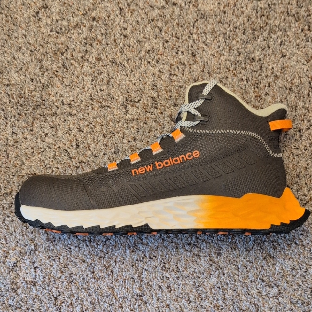 New Balance Men's Charcoal and Orange Sneakers